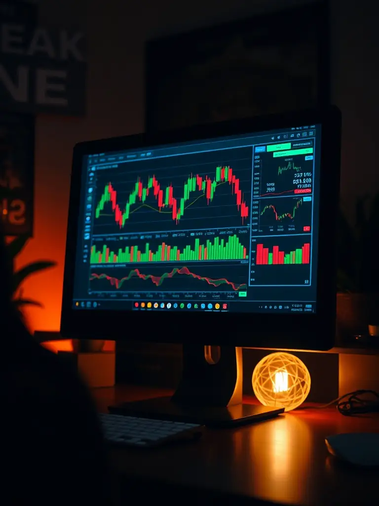 A dynamic forex trading chart with fluctuating currency values, representing Trillions Systems Limited's forex trading solutions.